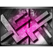 Foto canvas schilderij Abstract | Roze, Grijs, Wit 