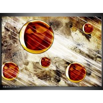 Foto canvas schilderij Abstract | Geel, Bruin, Wit 