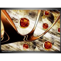 Foto canvas schilderij Abstract | Geel, Bruin, Wit 