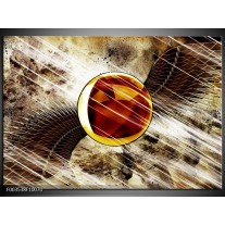 Foto canvas schilderij Abstract | Geel, Bruin, Wit 