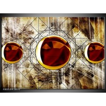 Foto canvas schilderij Abstract | Geel, Bruin, Wit 