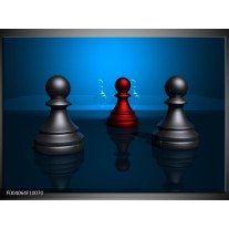 Foto canvas schilderij Spel | Blauw, Rood, Grijs 