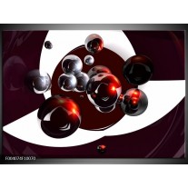 Foto canvas schilderij Abstract | Bruin, Rood, Wit 