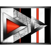 Foto canvas schilderij Abstract | Rood, Grijs, Wit 