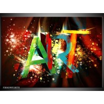 Foto canvas schilderij Abstract | Groen, Rood, Blauw 