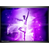 Foto canvas schilderij Dansen | Paars, Wit 