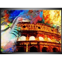 Foto canvas schilderij Rome | Rood, Geel, Oranje 