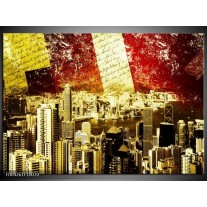 Foto canvas schilderij Modern | Rood, Geel, Bruin 