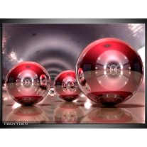 Foto canvas schilderij Modern | Rood, Grijs, Wit 