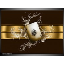 Foto canvas schilderij Modern | Goud, Zwart, Bruin 