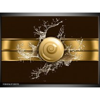 Glas schilderij Modern | Goud, Zwart, Bruin 
