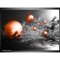 Foto canvas schilderij Design | Oranje, Grijs, Zwart 