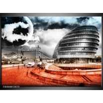 Foto canvas schilderij Modern | Rood, Grijs, Zwart