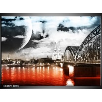 Foto canvas schilderij Modern | Rood, Grijs, Zwart 