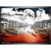 Foto canvas schilderij Modern | Rood, Grijs, Zwart 