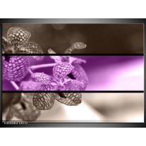 Foto canvas schilderij Orchidee | Paars, Grijs, Zwart 