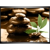 Glas schilderij Spa | Bruin, Groen, Wit 