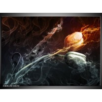 Foto canvas schilderij Tulp | Grijs, Geel 