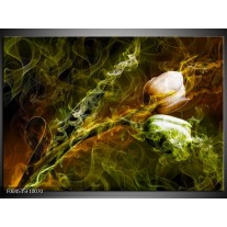 Foto canvas schilderij Tulp | Groen, Geel 