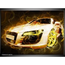 Foto canvas schilderij Audi | Geel, Wit, Groen 