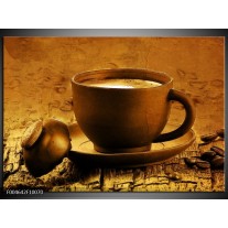 Foto canvas schilderij Koffie | Bruin, Geel 