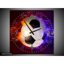 Wandklok op Canvas Spel | Kleur: Blauw, Rood, Oranje | F004712C