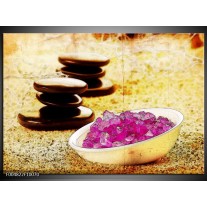 Glas schilderij Spa | Roze, Geel, Bruin 