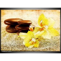 Foto canvas schilderij Spa | Geel, Bruin, Wit 