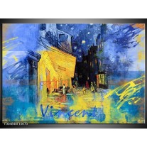 Foto canvas schilderij Klassiek | Blauw, Geel, Zwart 