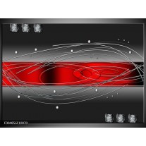 Glas schilderij Modern | Rood, Grijs