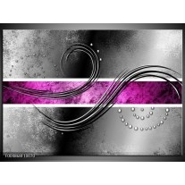 Foto canvas schilderij Modern | Grijs, Paars, Wit 