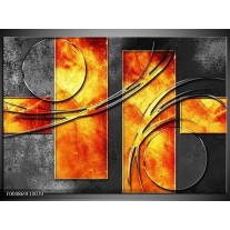 Foto canvas schilderij Modern | Geel, Grijs, Oranje 