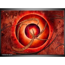 Glas schilderij Modern | Rood, Bruin 