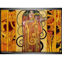 Glas schilderij Modern | Geel, Bruin, Zwart 