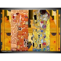 Foto canvas schilderij Modern | Geel, Bruin, Zwart 