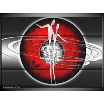 Foto canvas schilderij Modern | Rood, Grijs, Zwart 