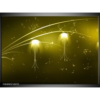 Glas schilderij Modern | Groen, Geel