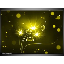 Foto canvas schilderij Modern | Groen, Wit