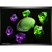 Foto canvas schilderij Spa | Groen, Paars, Zwart