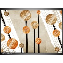 Glas schilderij Art | Grijs, Bruin, Wit 