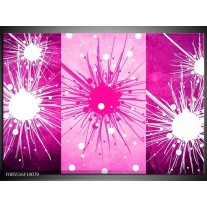 Foto canvas schilderij Art | Roze, Paars, Wit 