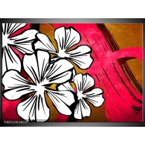 Foto canvas schilderij Art | Wit, Roze, Bruin 