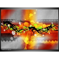 Foto canvas schilderij Art | Oranje, Zwart, Geel 