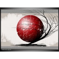 Foto canvas schilderij Art | Rood, Zwart, Grijs 