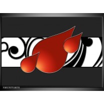 Foto canvas schilderij Art | Rood, Zwart, Wit 