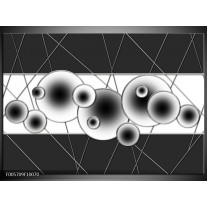 Foto canvas schilderij Cirkel | Zwart, Wit 