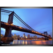 Foto canvas schilderij New York | Blauw