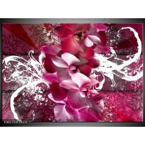 Foto canvas schilderij Orchidee | Roze, Wit 