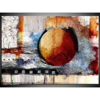 Foto canvas schilderij Cirkel | Bruin, Creme, Goud 