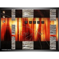 Foto canvas schilderij Modern | Oranje, Rood, Geel 